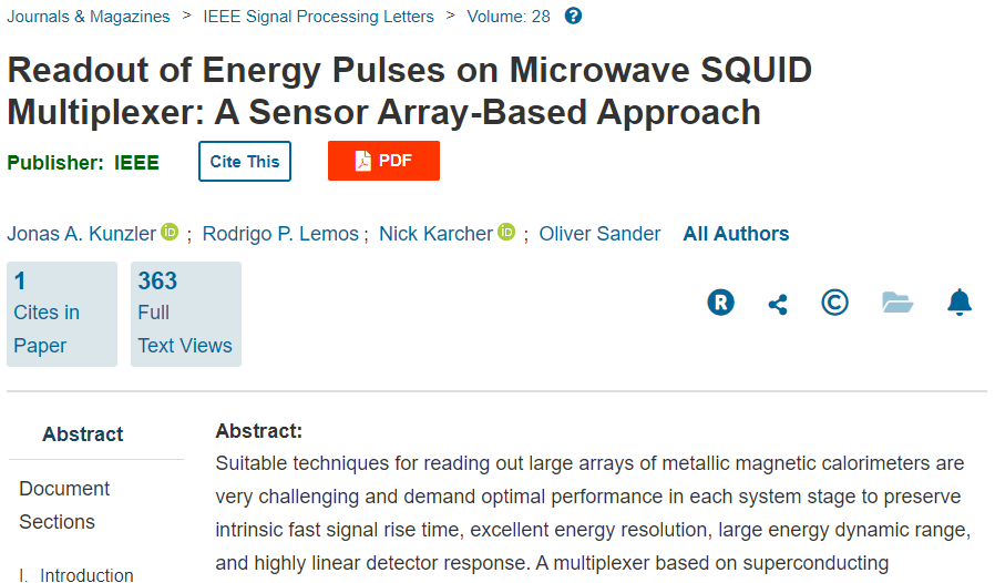 IEEE Signal Processing Letters Publication